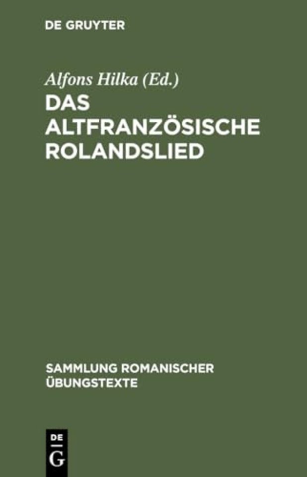 Das altfranzosische Rolandslied