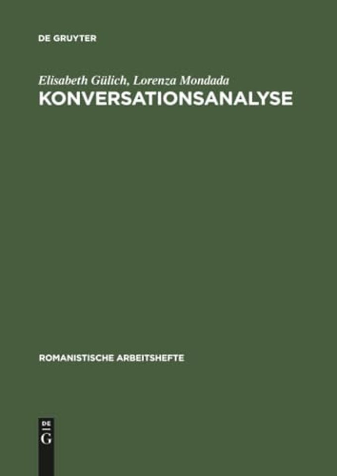 Konversationsanalyse – Eine Einführung am Beispiel des Französischen