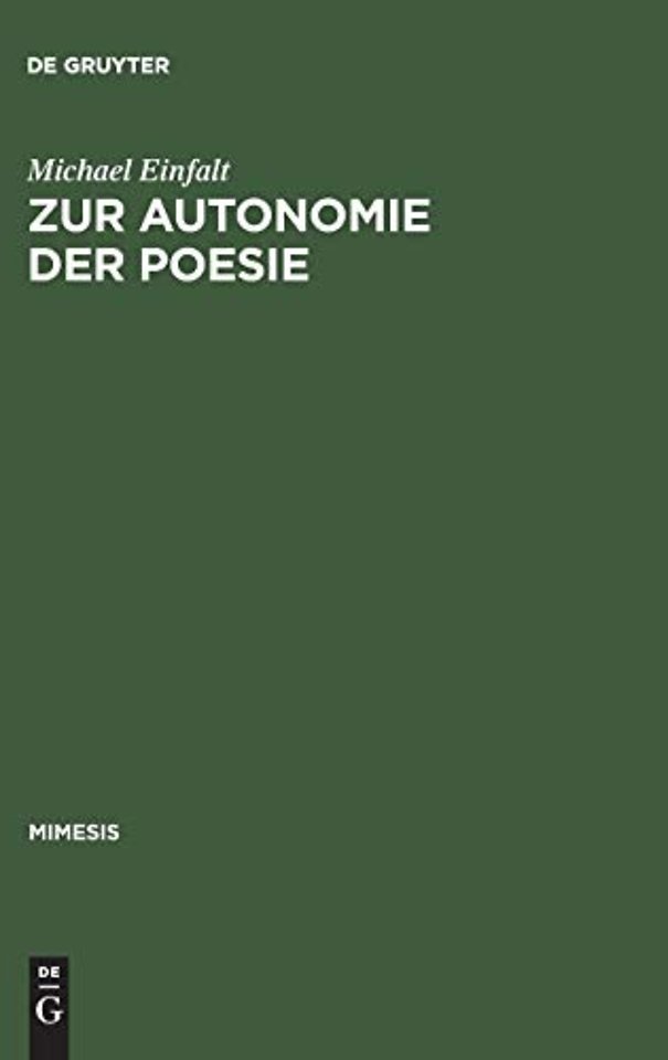 Zur Autonomie der Poesie – Literarische Debatten und Dichterstrategien in der ersten Hälfte des Second Empire