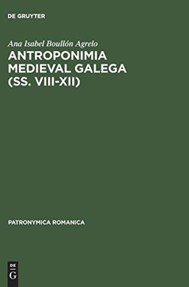 Antroponimia medieval galega (ss. VIII–XII)