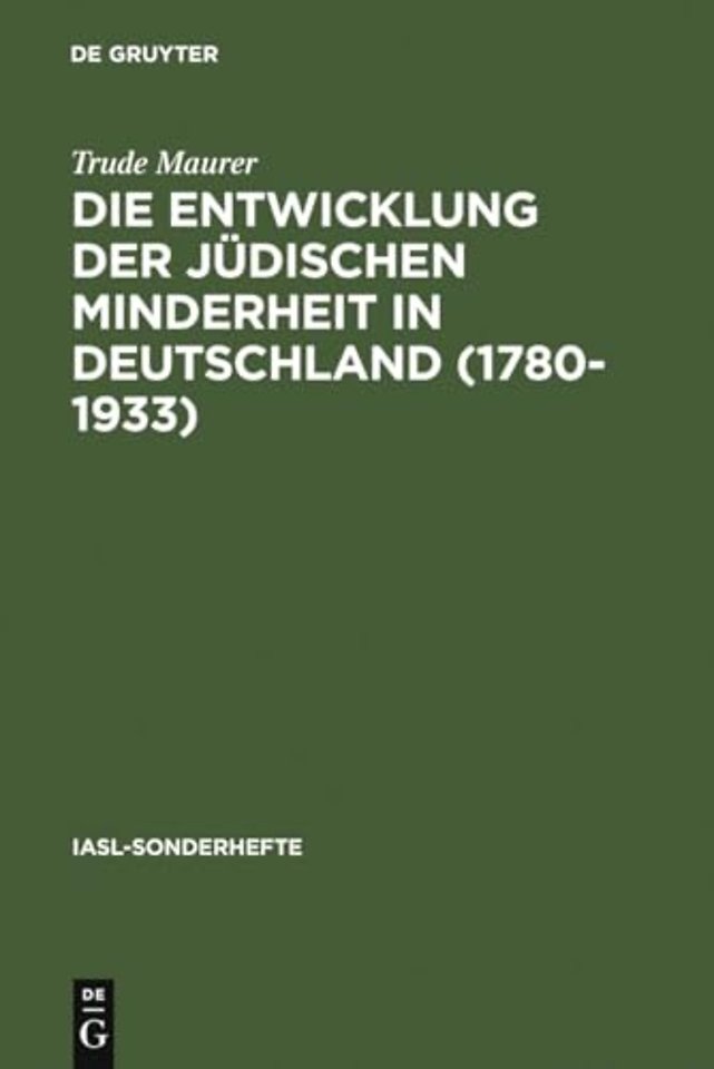 Die Entwicklung der jüdischen Minderheit in Deut – Neuere Forschungen und offene Fragen