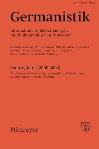 Germanistik, Sachregister (2000–2004) – Verzeichnet sind die wichtigsten Begriffe und Erläuterungen aus der germanistischen Forschung