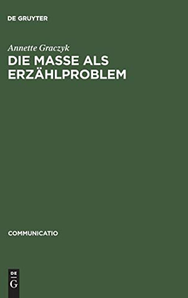 Die Masse als Erzählproblem – Unter besonderer Berücksichtigung von Carl Sternheims »Europa« und Franz Jungs »Proletarier«