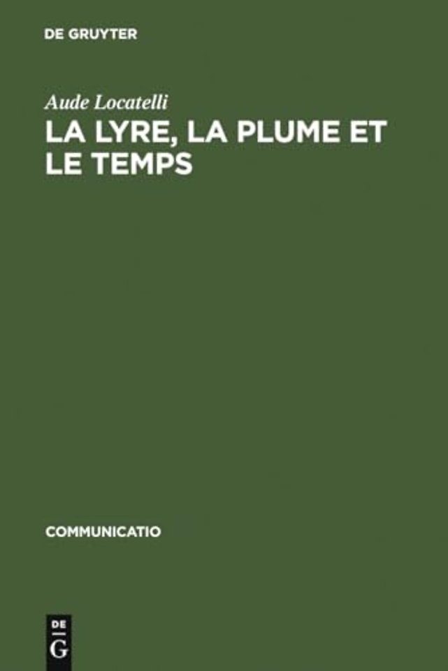La lyre, la plume et le temps – Figures de musiciens dans le >Bildungsroman<
