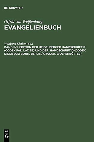 Edition der Heidelberger Handschrift P (Codex Pa – Teil 1: Texte (P/D)