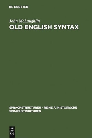 Old English Syntax – a handbook
