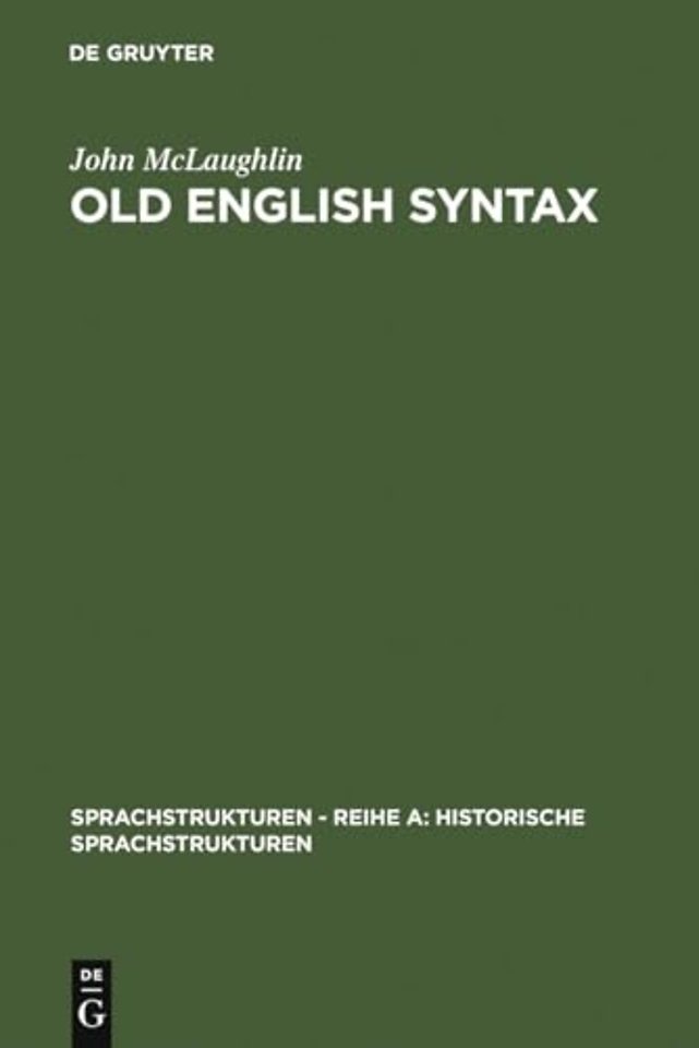 Old English Syntax – a handbook