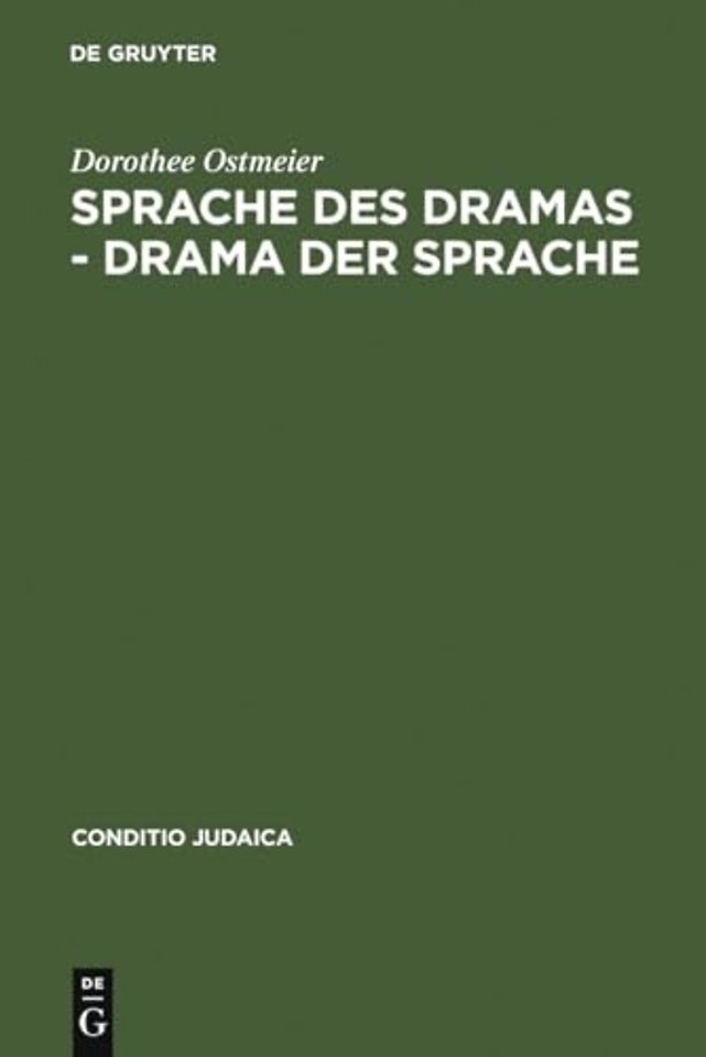 Sprache des Dramas – Drama der Sprache – Zur Poetik der Nelly Sachs