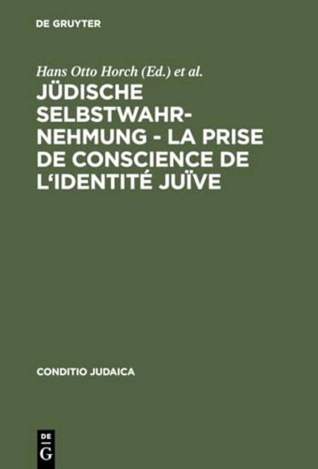 Judische Selbstwahrnehmung - La prise de conscience de l'identite juive