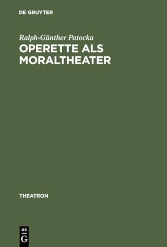 Operette als Moraltheater – Jacques Offenbachs Libretti zwischen Sittenschule und Sittenverderbnis