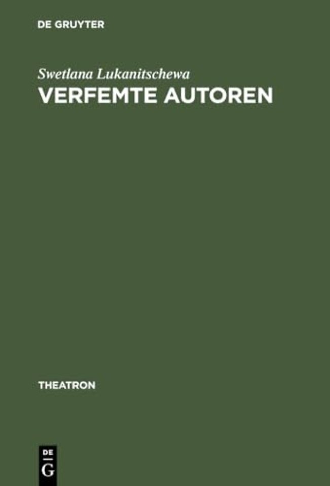 Verfemte Autoren – Werke von Marina Cvetaeva, Michail Bulgakov, Aleksandr Vvedenskij und Daniil Charms auf den deutschen Bühnen der 90er Jahre