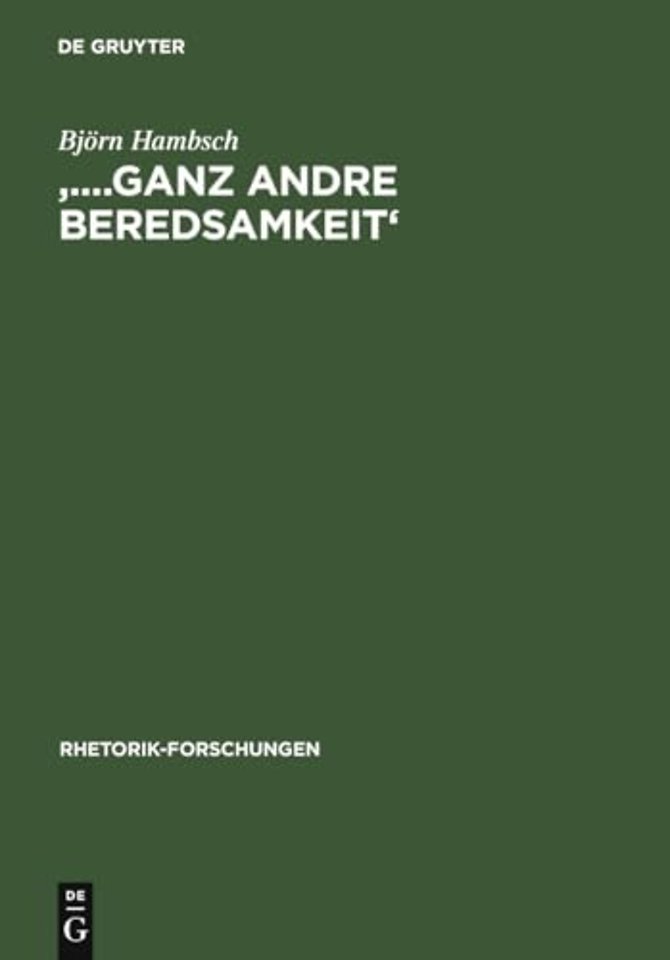 `....ganz andre Beredsamkeit` – Transformationen antiker und moderner Rhetorik bei Johann Gottfried Herder