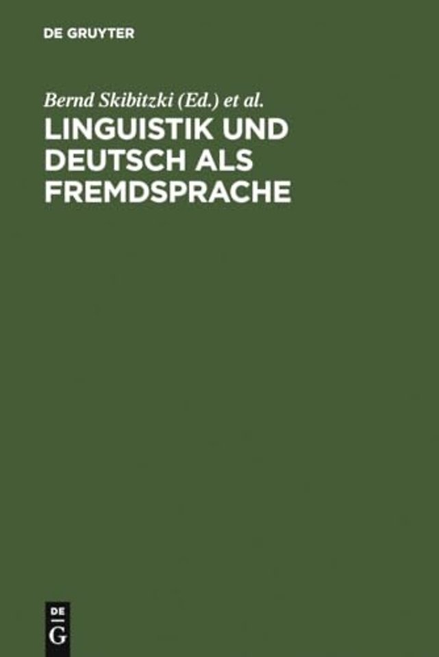 Linguistik und Deutsch als Fremdsprache – Festschrift für Gerhard Helbig zum 70. Geburtstag