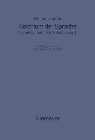 Reichtum der Sprache – Studien zur Germanistik und Linguistik