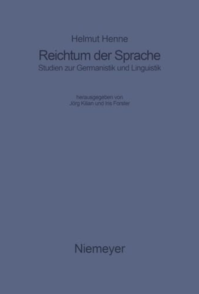 Reichtum der Sprache – Studien zur Germanistik und Linguistik