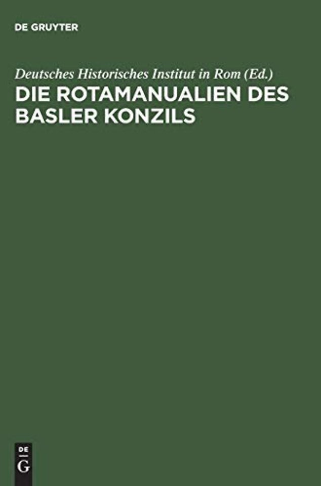 Die Rotamanualien des Basler Konzils – Verzeichnis der in den Handschriften der Basler Universitätsbibliothek behandelten Rechtsfälle