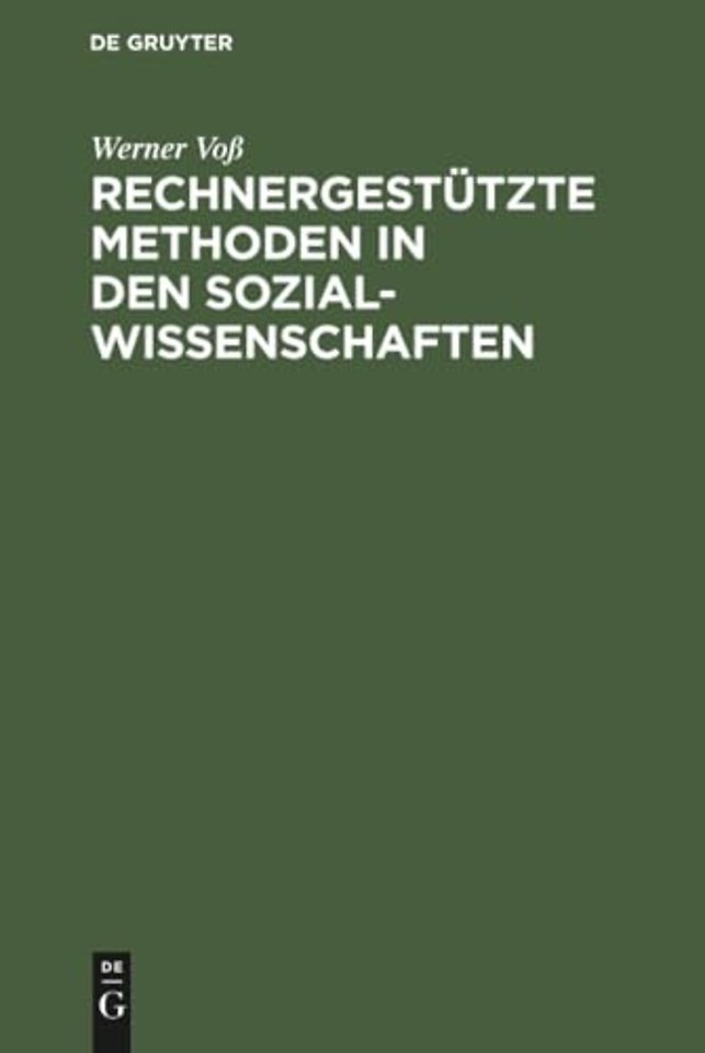 Rechnergestützte Methoden in den Sozialwissenschaften