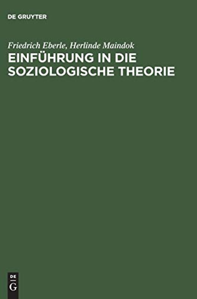 Einführung in die soziologische Theorie