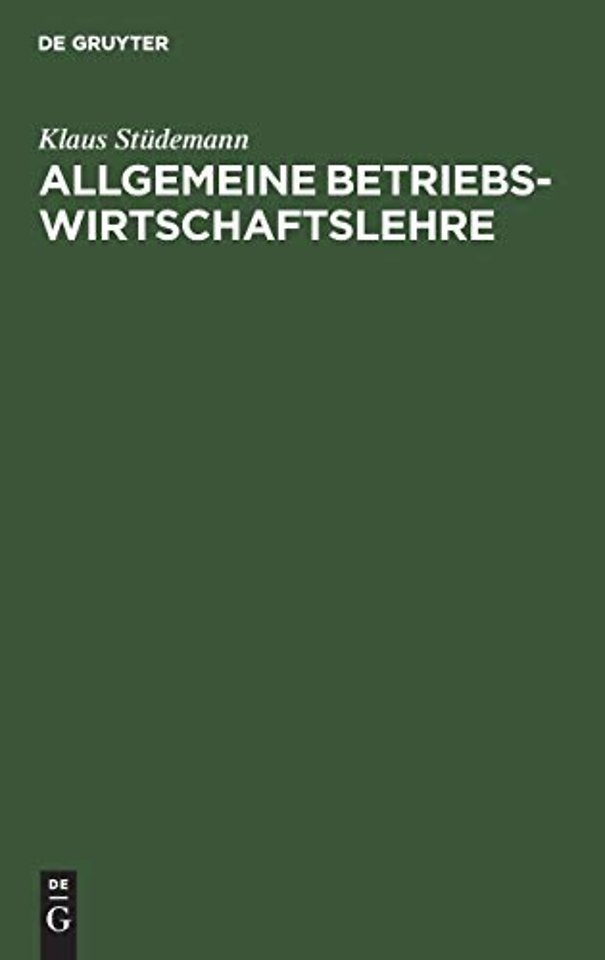 Allgemeine Betriebswirtschaftslehre