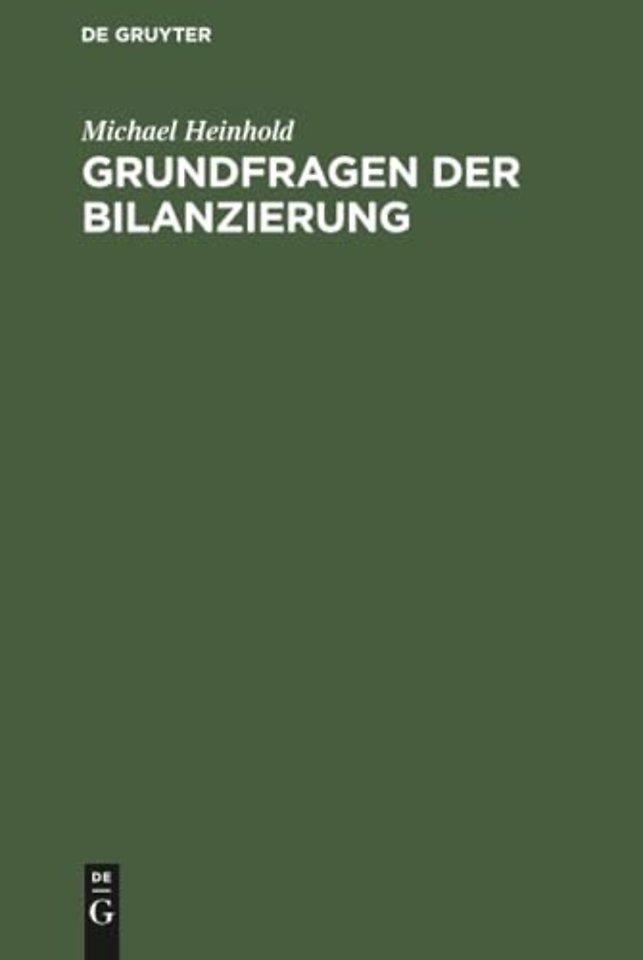 Grundfragen der Bilanzierung