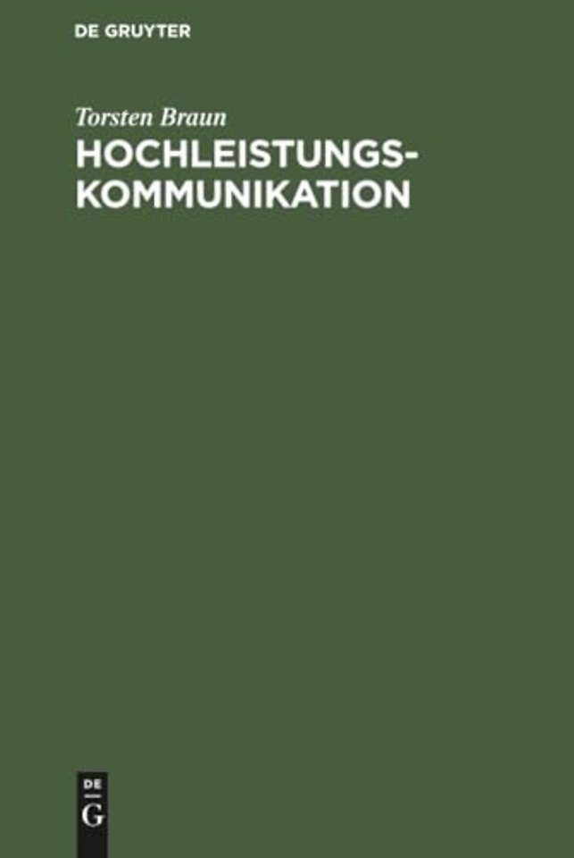 Hochleistungskommunikation – Band 2: Transportdienste und –protokolle