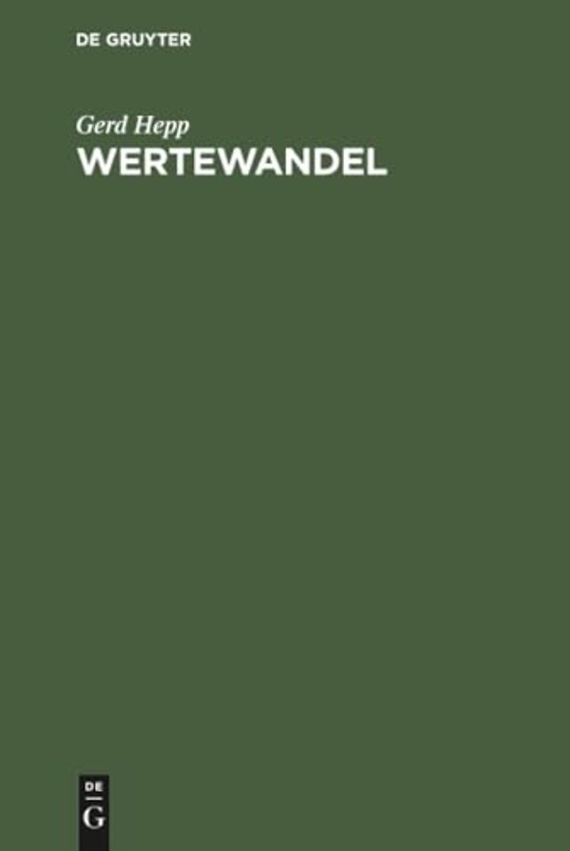 Wertewandel – Politikwissenschaftliche Grundfragen