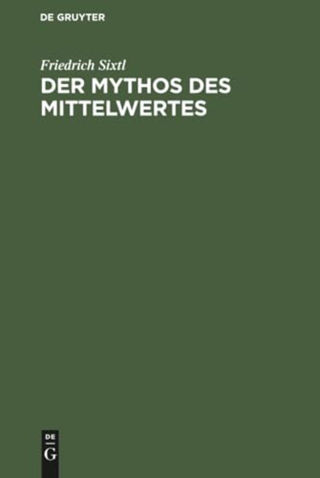 Der Mythos des Mittelwertes