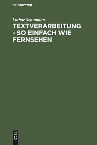 Textverarbeitung – so einfach wie Fernsehen – mit Word für DOS ... unter DOS oder WINDOWS