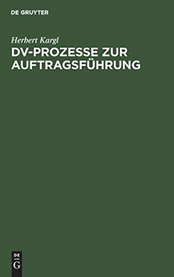 DV–Prozesse zur Auftragsführung