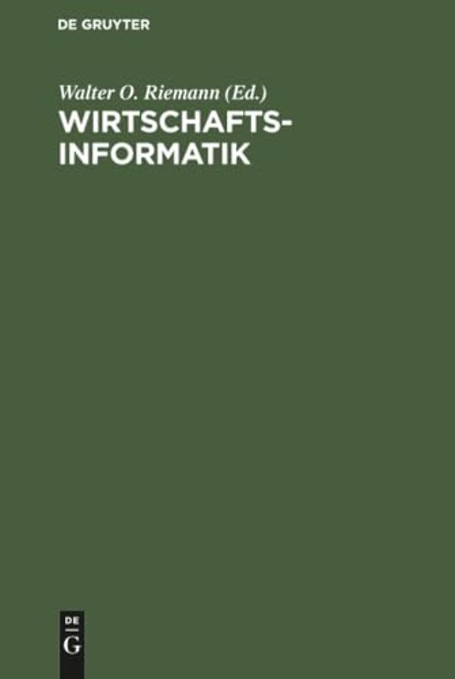 Wirtschaftsinformatik – Anwendungsorientierte Einführung