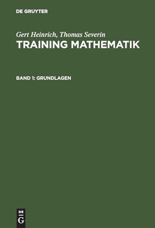Training Mathematik, Band 1, Grundlagen