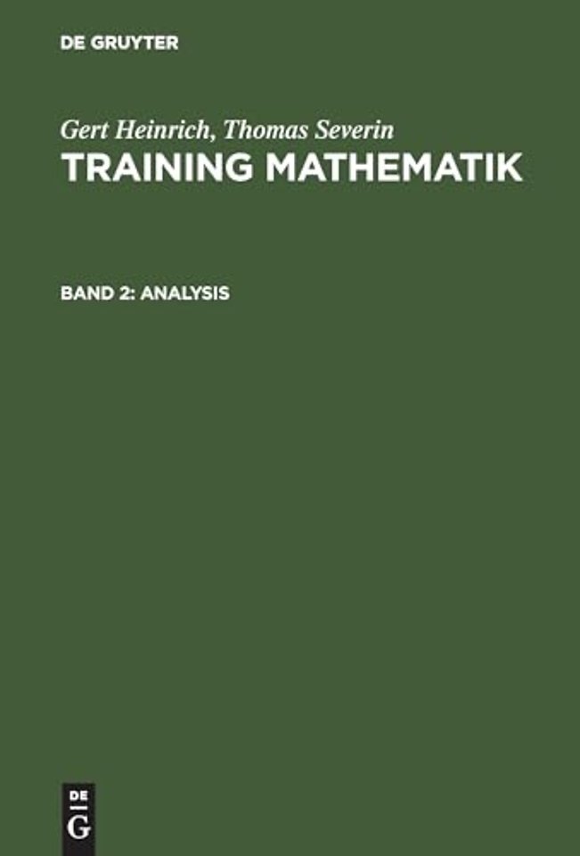 Training Mathematik, Band 2, Analysis