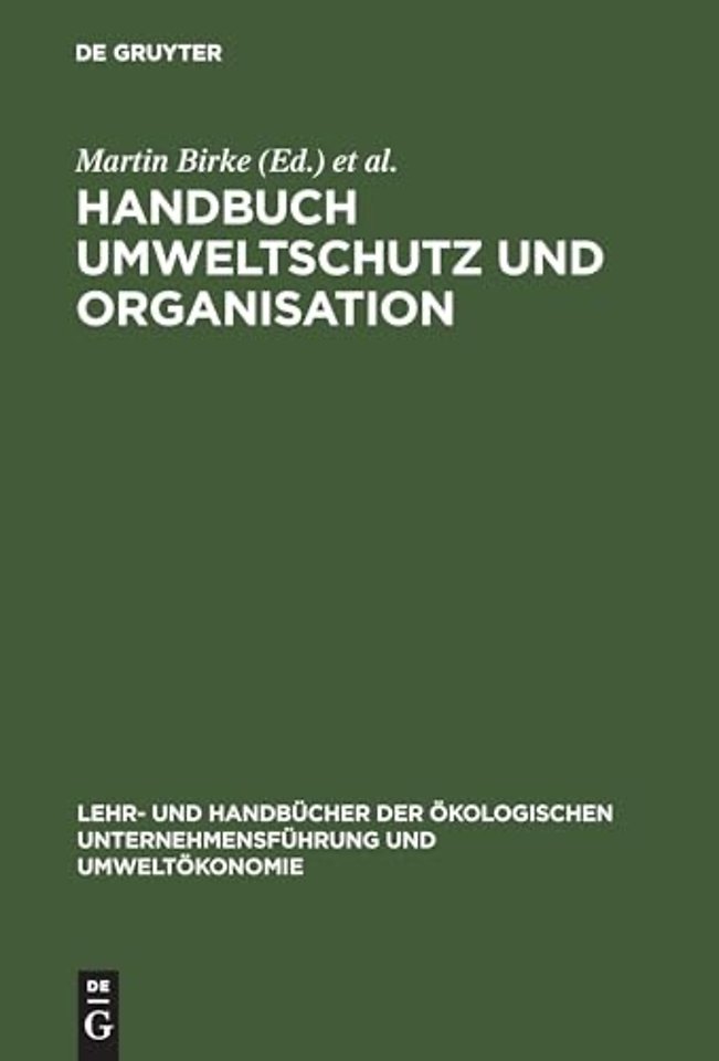 Handbuch Umweltschutz und Organisation