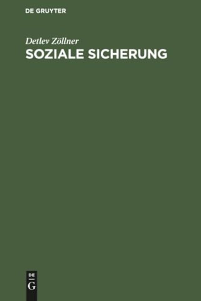 Soziale Sicherung – Systematische Einführung