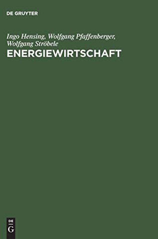 Energiewirtschaft – Einführung in Theorie und Politik