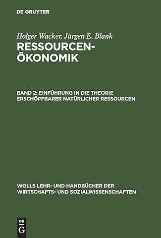 Einführung in die Theorie erschöpfbarer natürlicher Ressourcen
