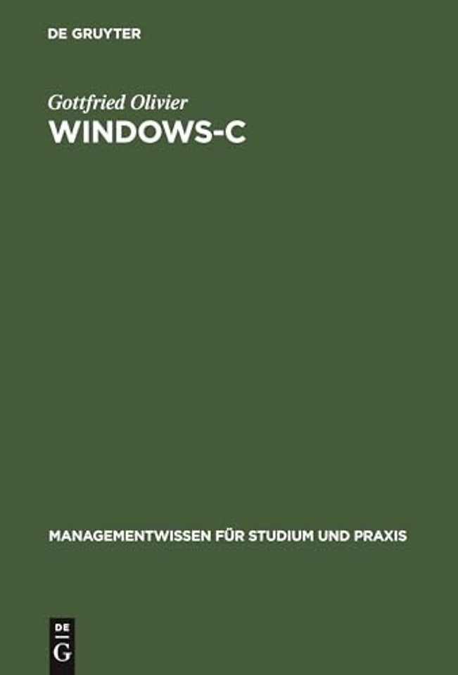 Windows–C – Betriebswirtschaftliche Programmierung für Windows