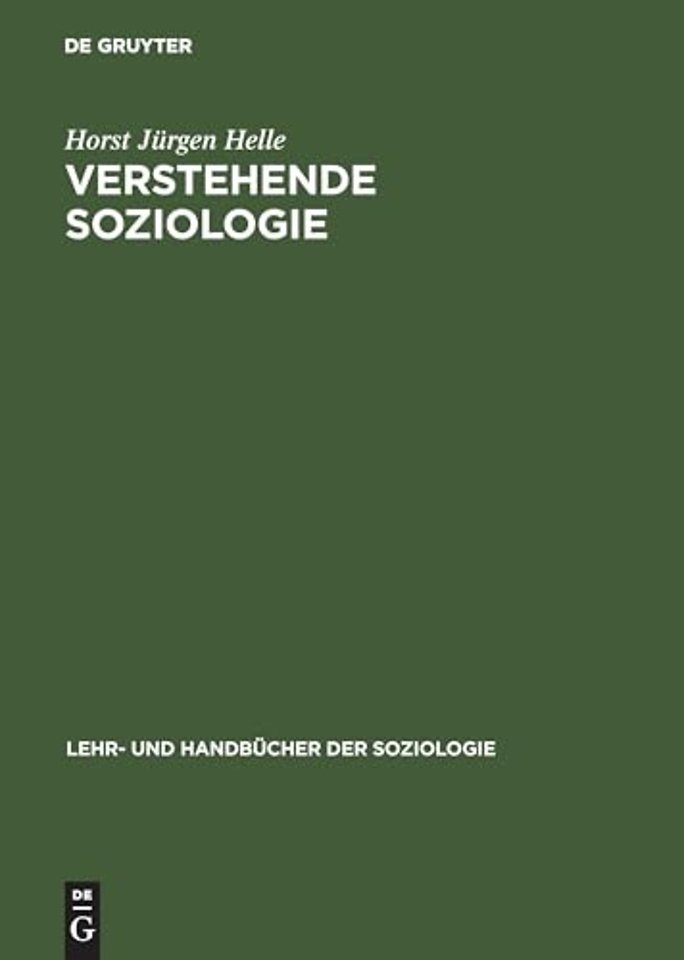 Verstehende Soziologie – Lehrbuch