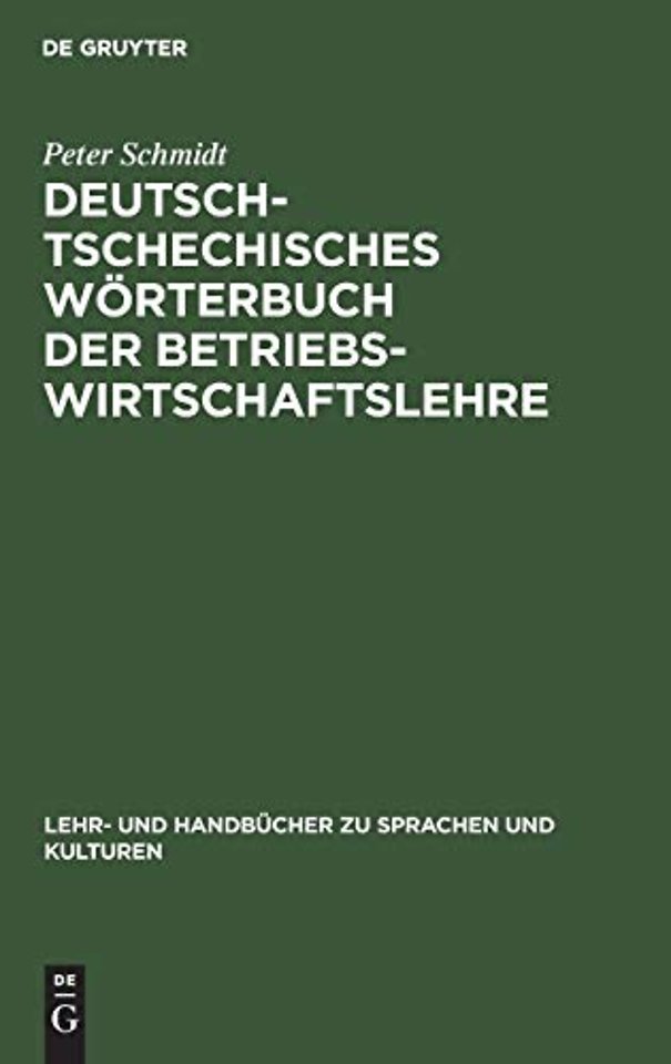 Deutsch-tschechisches Worterbuch der Betriebswirtschaftslehre
