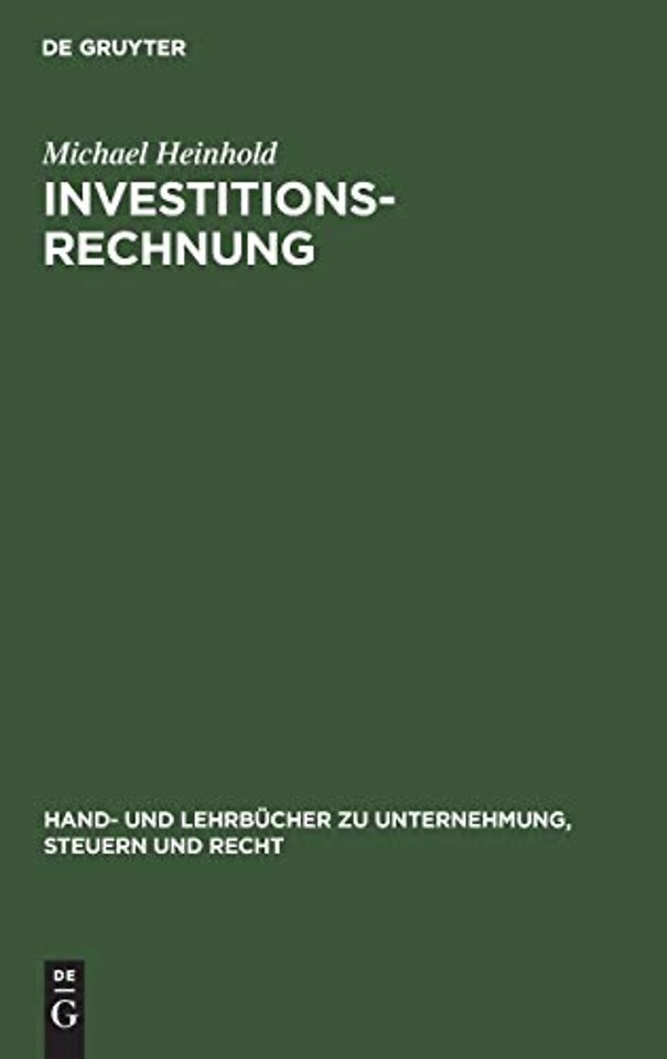 Investitionsrechnung – Studienbuch