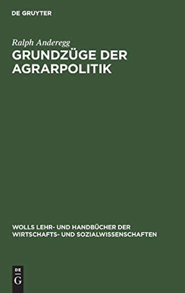 Grundzuge der Agrarpolitik