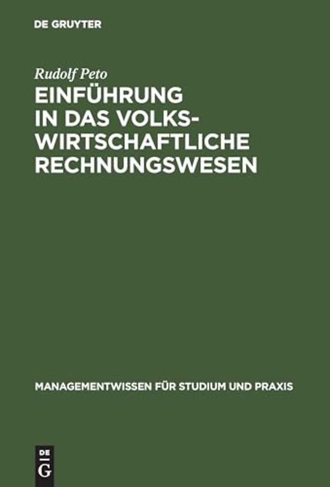 Einfuhrung in das volkswirtschaftliche Rechnungswesen