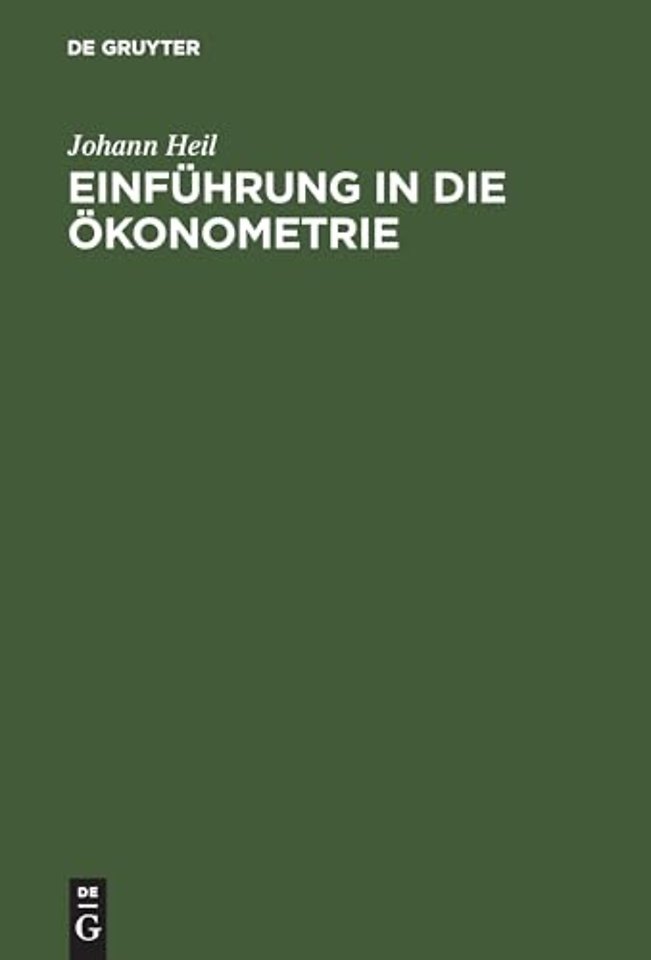 Einfuhrung in die Okonometrie