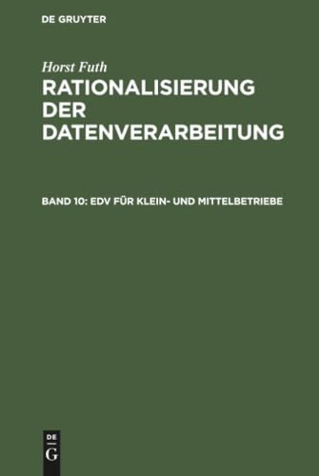 EDV für Klein– und Mittelbetriebe – Einsatz von Computern der mittleren Datentechnik