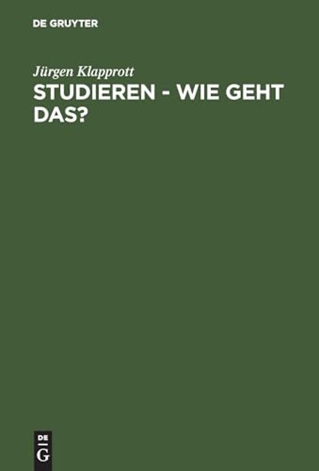Studieren - wie geht das?