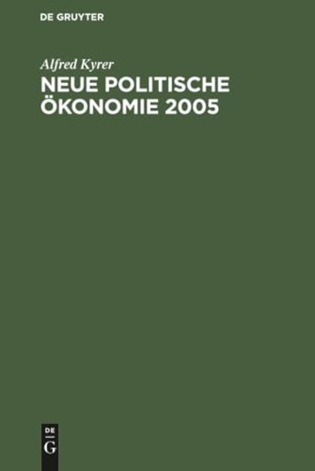 Neue Politische Okonomie 2005