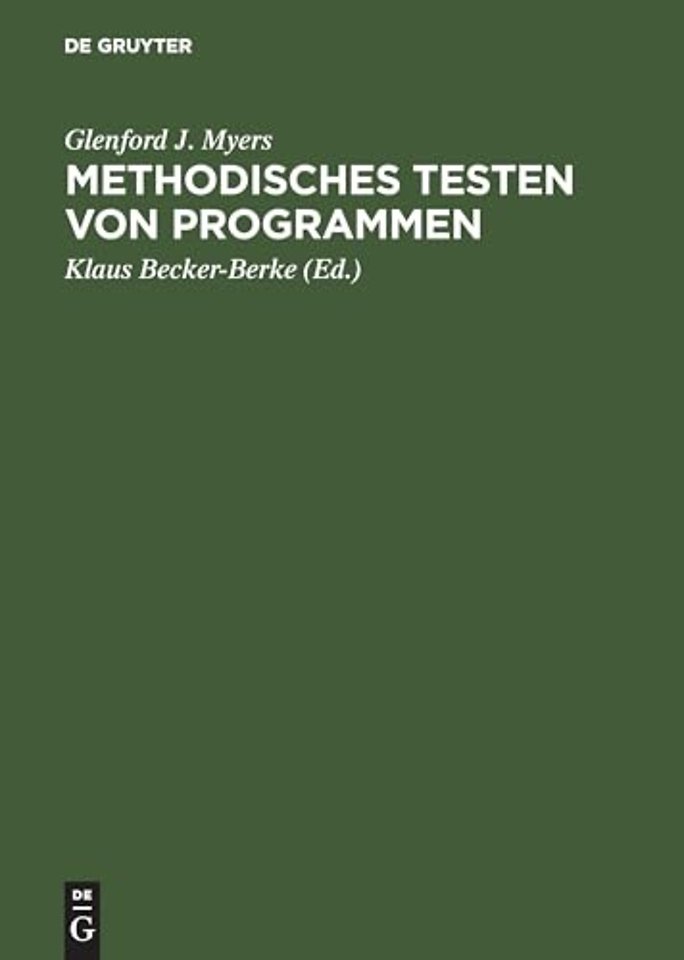 Methodisches Testen von Programmen