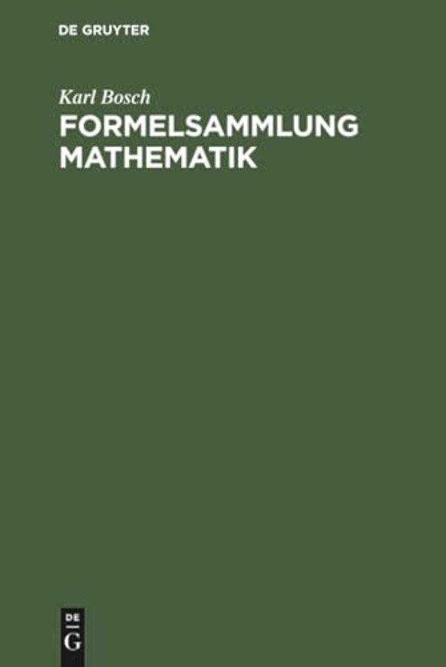 Formelsammlung Mathematik