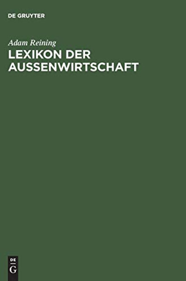 Lexikon der Auβenwirtschaft