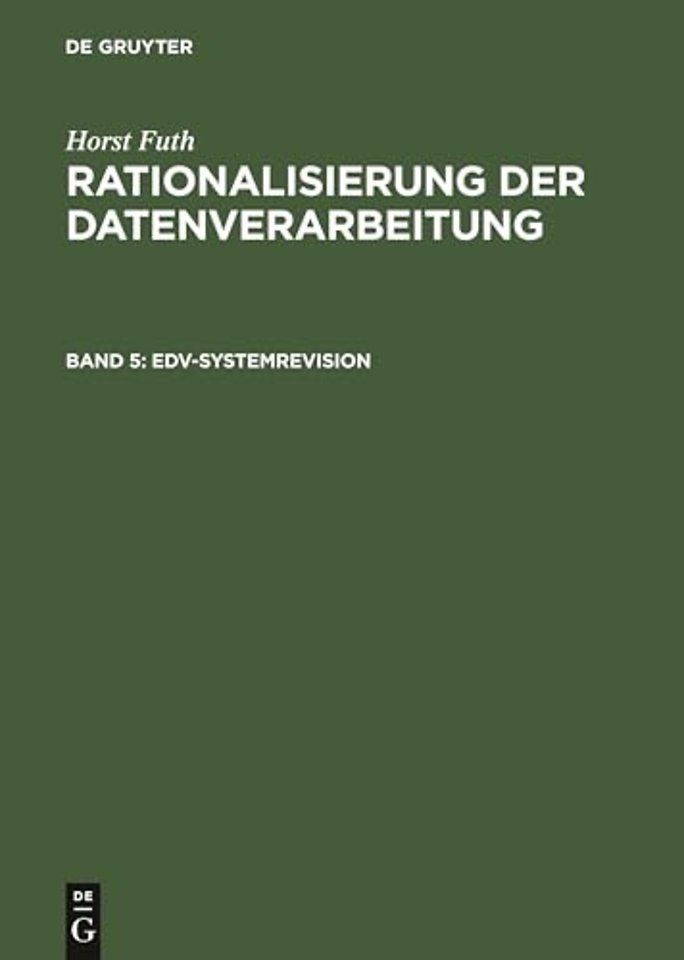 EDV–Systemrevision – Organisatorische Zweckmässigkeit, Wirtschaftlichkeit, Datensicherung, Datenschutz
